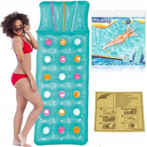 MATERAC DMUCHANY Plażowy Do Pływania Wody XL 43014