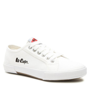 Białe tenisówki Lee Cooper LCW-23-44-1648L