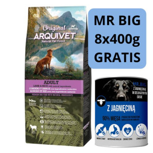 Arquivet Original Adult Jagnięcina z ryżem 12kg + Mr.BIG z jagnięciną 8x400