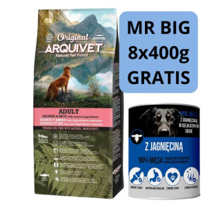 Arquivet Original Łosoś z ryżem 12kg + Mr.BIG z jagnięciną 8x400g