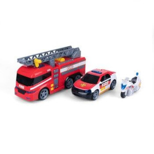 Pojazdy strażackie Flota miejska 3-pack Dumel