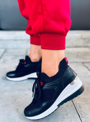Sneakersy na koturnie FENIX BLACK  36