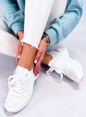 Sneakersy na koturnie DAVIS WHITE 37