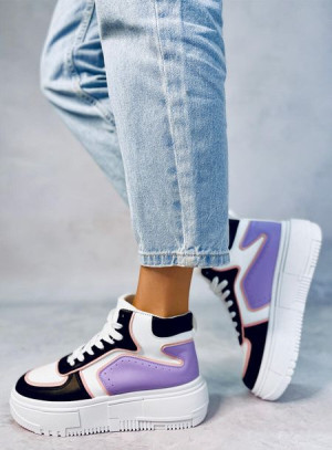 Sneakersy za kostkę STORM BLACK/PURPLE 37
