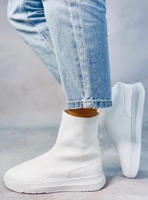 Sneakersy za kostkę skarpetkowe ERVIN WHITE 40