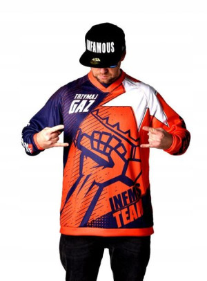 Bluza Infamous Team Trzymaj Gaz Jersey Xl + Wlepy