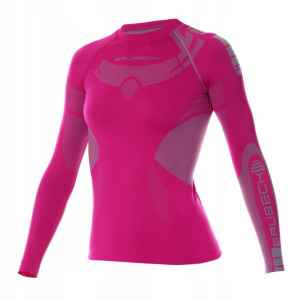 Brubeck Bluza Damska Dry Fuksja/szara Rozmiar S