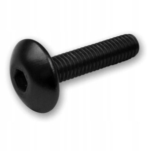 Vicma Śruba M6x30 Imbusowa Płaska, Czarny 6 Szt