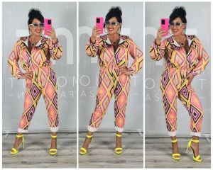 Kombinezon Plus Size Taffi Z Kapturem