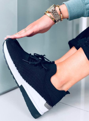 Buty sportowe skarpetkowe FAGGIO BLACK 37