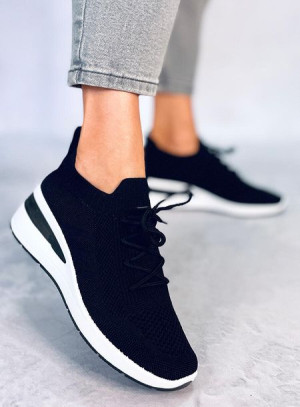 Buty sportowe na ukrytym koturnie CROFT BLACK 38