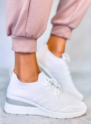 Buty sportowe na ukrytym koturnie CROFT WHITE 37