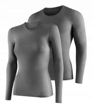 Koszulka BASE LAYER z długim rękawem szara M