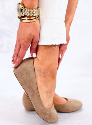 Baleriny na koturnie LUMLEY KHAKI 38