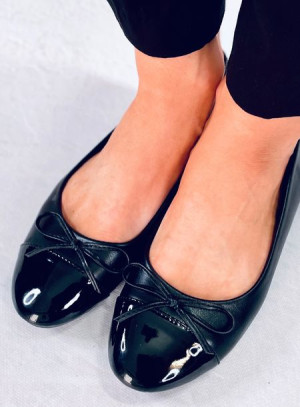 Baleriny damskie chanelki GEMMA BLACK 36