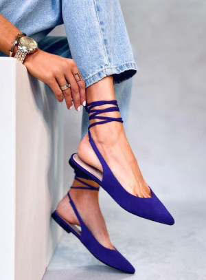 Baleriny bez pięty wiązane DENTONI PURPLE 36