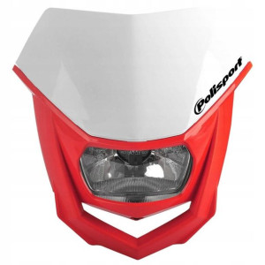 Polisport Lampa Przednia Model Halo Biały/czerwony