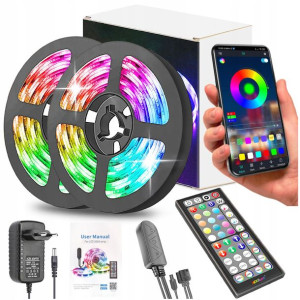 Taśma Led 20m Rgb 5050 Ledy Kolorowe Pilot +gratis