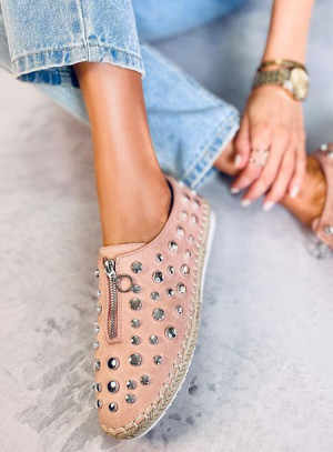 Espadryle z ćwiekami różowe 9039-28 PINK 40