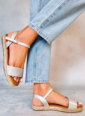 Sandałki espadryle szare WH939 GREY 36