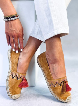Espadryle boho z frędzlem BIRNA CAMEL 36