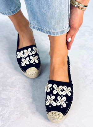 Espadryle z muszelkami ELIF BLACK 36