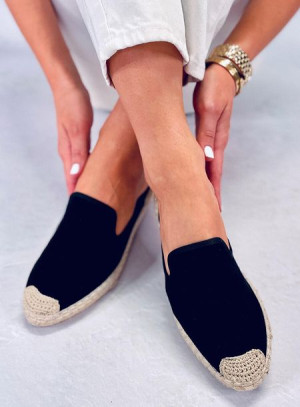 Klapki damskie espadryle CARMEN BLACK 40