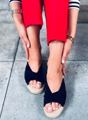 Klapki espadryle TEIT BLACK 37
