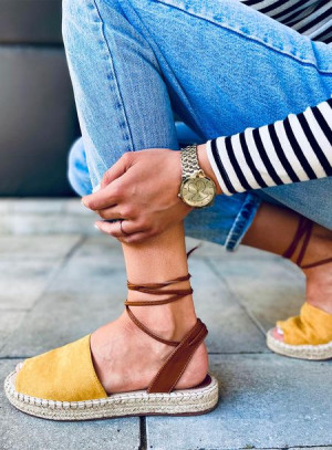 Espadryle damskie ANDRINA YELLOW 37