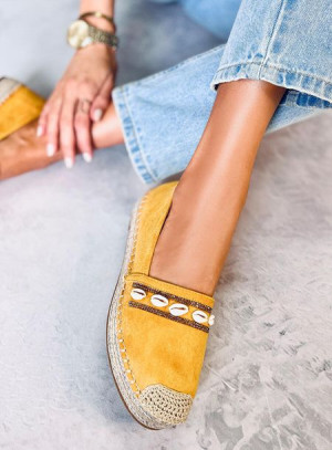 Espadryle z muszelkami OCEAN YELLOW 40
