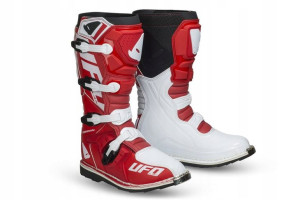 Ufo Stivali Motocross Obsidian Rosso, Bianco Buty