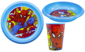 Spiderman Naczynia Dziecięce Zestaw 3 Szt.