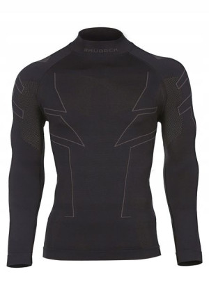 Brubeck Bluza Męska Cooler Z Długim Rękawem Czarna
