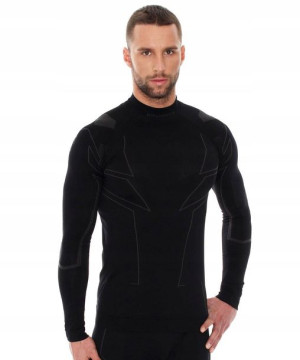 Brubeck Bluza Męska Cooler Z Długim Rękawem Czarna