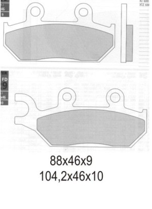 Galfer Klocki Hamulcowe Kh172 Yamaha Xt 600 92-03