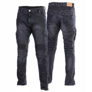 Spodnie jeansowe Kevlar SECA Square Black slim 40