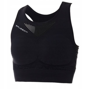 Brubeck Crop Top Sportowy Gym Czarny L