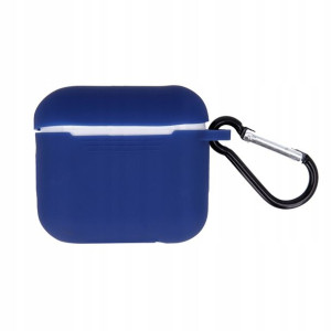 Etui do Airpods 3 granatowe z haczykiem