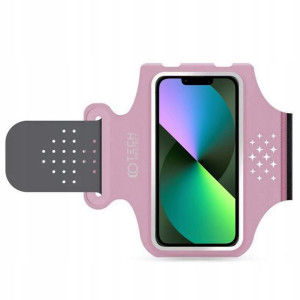 Etui opaska na ramię do biegania na telefon różowa