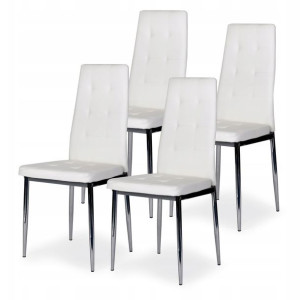 4x Krzesło Do Salonu Kuchni Nowoczesne Eco Skóra