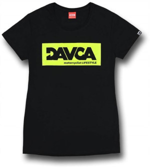 T-shirt Damski Davca Logo Fluo Żółte S
