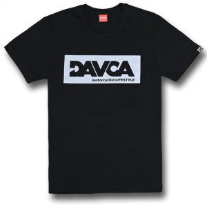 T-shirt Czarny Davca Logo Szare Xxl