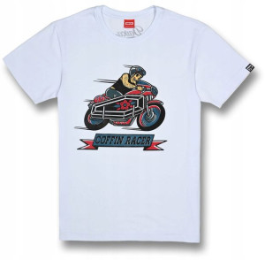 T-shirt Davca Coffin Racer Biały L