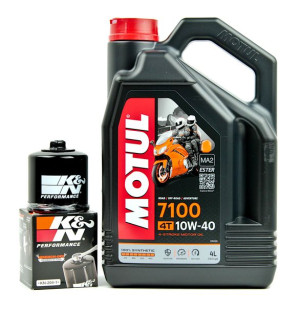 Olej silnikowy MOTUL 7100 10W40 4L +filtr oleju KN