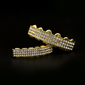 Hip-Hop Zęby Top Bottom Grills Dental Three Rows D