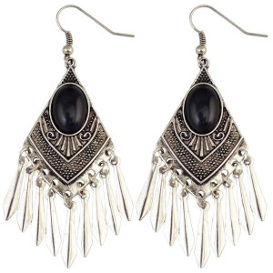 Kolczyki Bohemian Drop Kolczyki Ze Stopów Gemstone