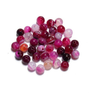 Stripes Agate Gemstone Beads Round Spacer Loose Be