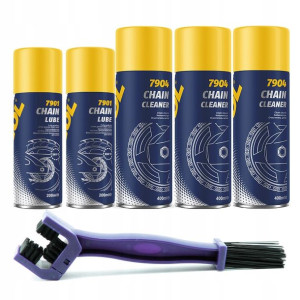 Spray smar szczotka do łańcucha MANNOL zestaw XL