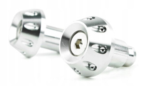 Końcówki Ciężarki Odważniki Kierownicy Srebrne
