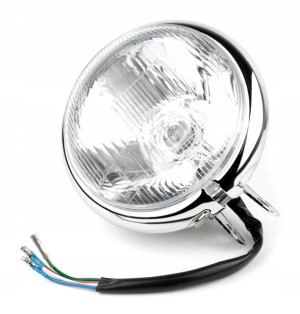 Lampa Motocyklowa Reflektor Przód Chopper Chrom